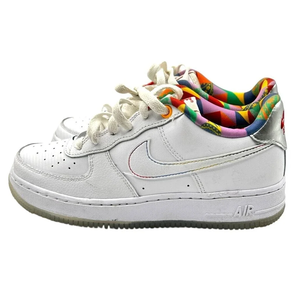 Nike Air Force 1 Low GS White Multi-Color Rainbow FN8912-111 Mens 5Y Womens 6.5